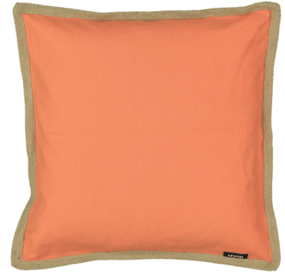 20X20" SOLID COLOUR CANVAS CUSHION WITH JUTE TRIM - Image 4